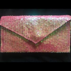 Nordstrom Pink Sequin Clutch! Brand New!